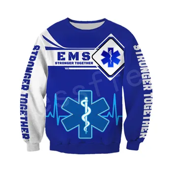 Tessffel hitna medicinska tehnika EMT EMS bolničar NewFashion muški pulover 3dprint majica / veste / munja / jakna s-14