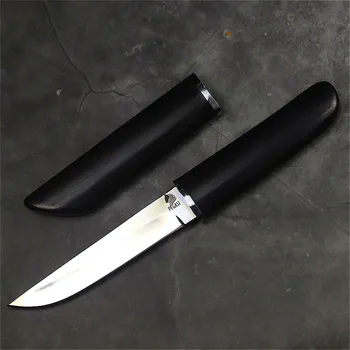 Ebanovina Samurai classic D2 čelik sa mrežicom izravan nož, marširati nož, taktički lovački nož u džungli, коллекционный nož