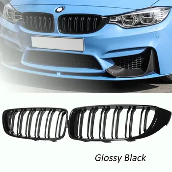 1 par sjajni crni-M boja mat crna prednja rešetka bubrega dual vijcima M4 sportski stil roštilj za BMW F82 F80 F32 F36 2013 -2016