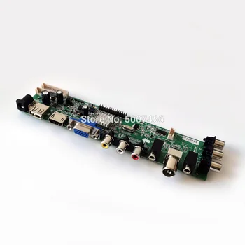 Za B156XTN02.2 B156XTN02.3 B156XTN02.4 40-Pin panel 1366*768 DVB digital LVDS VGA USB AV TV 3663 LCD board Controller Kit