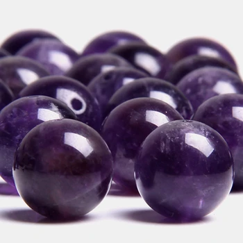 Ametist je prirodni perle, violet Kristal kvarc je kamen cijele 6 8 10 12 mm odstojnik slobodan perle za izradu nakita narukvica ručni rad