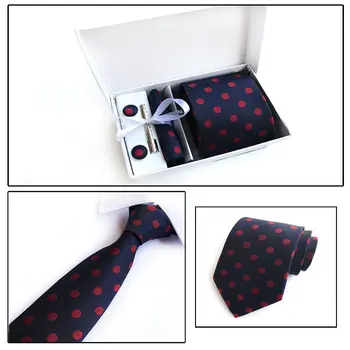 6pcs elegantan 2020 muškarci svila jacquard grašak poslovne bar kodovi vrat bitve za privez ergele maramicu džep kvadratnom maramicu kravata