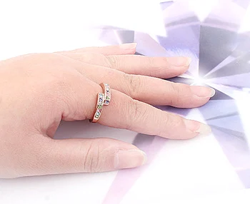 Jednostavne kristali od Swarovski prsten za žene Ženske prsten na prst rođendanski poklon za djevojku Trendy ženske pribor