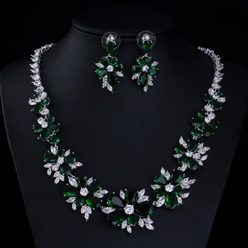 CZ Crystal Flower Design Kap naušnice za žene moda stranka nakit kamena naušnice