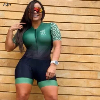 Godišnji ženski Kratki kombinezon zajedno odjeća Biciklizam jedan komad odjeće dva stražnja džepa zajedno Triatlon vježbe odijevanje