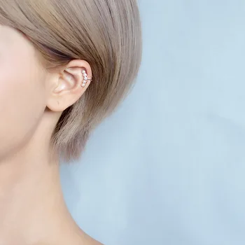 Треста srebra 925 Shell biseri uha pljuska spot za naušnice za žene moda Djevojka bez naušnice piercing DS474