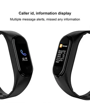 Sportska narukvica muški i ženski vodootporni pametni ekran u boji M4 sat monitor srčane praćenje zdravstvenog stanja tracker Smartband