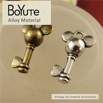 BoYuTe (100 kom./lot) 18*9 mm berba pribor dio antička bronca srebro cink legura ključ privjesci privjesak za izradu nakita