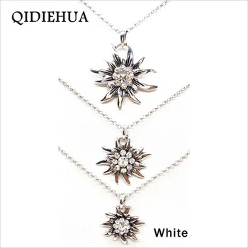 Novi stil 3 kom./compl. gorski kristal je sretan cvijet Ogrlice za žene ključne kosti lanca Runolist ogrlica privjesak Bijoux trgovina na Veliko