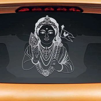 Муруган hinduizam Symble religija znak om dizajn tetovaže auto oznaka odvojiva naljepnica na zidu freske stražnji Luč/srebrna/crna L1160