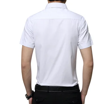Muška majica kratkih rukava čvrsto haljinu s lijeve нагрудным džep kvalitetne muške casual normalan gumb majice košulje