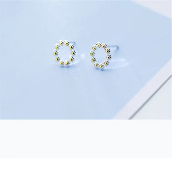 INZATT Romantic A nadem Shape Real 925 Sterling Silver Stud Earrings Prevent Allergy Women Zaruke Fine Jewelry Poklon