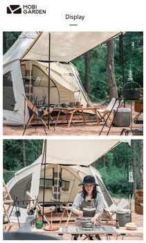 Mobigarden Era 290 Tent T/C Pu2000 Family Outdoor Camping Vodootporan Aluminijski Stup Sunshad Predvorju Sklonište Ventilacija