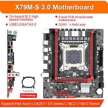 Jingsha X79 M-s matična ploča isporučenog USB 3.0 sa Xeon LGA2011 E5 2630 V2 CPU 4x4GB=16GB 1333MHz DDR3 ECC REG memory M. 2 SSD SATA3.0
