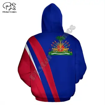 Muškarci Žene Haiti i Karibe ispis 3D hoodies smiješno zastavu zemlje moda majica s kapuljačom dugih rukava unisex harajuku pulover