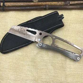 Višenamjenski integrirani izravno nož s Карабинным ključ fiksnom oštricom vanjski kamp opstanak lov švicarski noževi