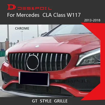 GT rešetka vertikalni stil za Mercedes CLA Class W117 face prednji branik utrke roštilj 2016-2018 CLA200 CLA250 CLA180 auto-grill