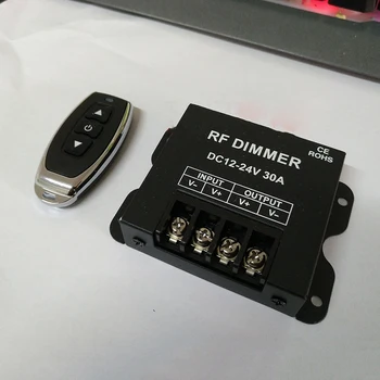 1 komplet 3 ključa RF High Power Wireless Remote Control Dimmer DC 12V-24V 30A затемняющий prekidač za crno-led traka