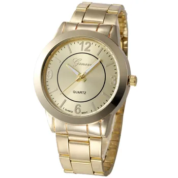Geneva Ladies Watches luxury relogio feminino nehrđajućeg čelika bayan kol ženski digitalni brojčanik okrugli jednostavne Kvarcni ručni sat B40