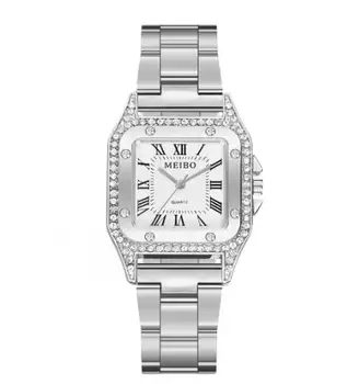 2020 luksuzni rose gold trg žene satova Bling Crystal plemeniti čelik satovi ženski satovi Kvarcni satovi Reloj Mujer