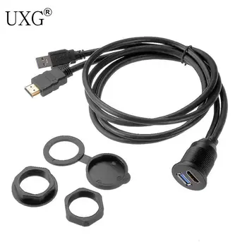 USB 3.0 Y HDMI-a, HDMI-+ USB3.0 Cable De Montaje A Prueba De Agua Para Coche, Barco Y Motocicleta