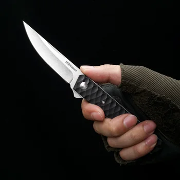 HWZBBEN Pocket Knife BK - D2 Blade Fast Folding Knife Open G10 Handle Outdoor Ribolov Taktički Survival Knives EDC Hands Tools