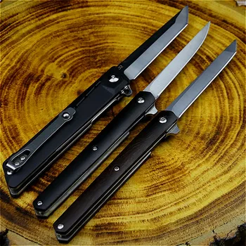 DEHONG Japan hunting D2 60HRC quick open G10 nož na sklapanje crno stablo nož na sklapanje vanjski ogledalo svjetlo taktički nož