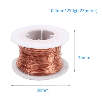 250 g 0.4 mm 0.5 mm, 0.8 mm Diy gol čist bakrena žica kabel T2 bakrena žica za namotaje žice zavojnice bakrena žica