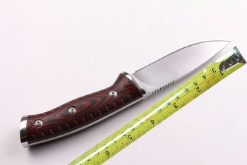 Besplatna dostava full Tang nož s fiksnom oštricom 7CR17MOV izravan nož od nehrđajućeg čelika taktički lovački nož G10 ručka