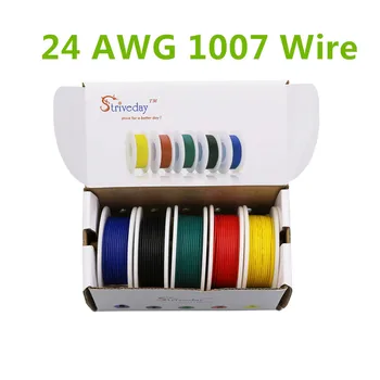 50m UL 1007 24AWG 5 color Mix box 1 box 2 package električni kabel kabel linija airlines je bakrena žica PCB