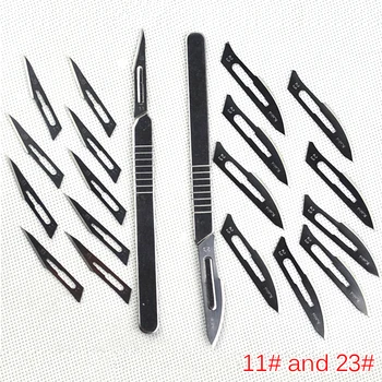 2 kom./lot oštrica i ručka 11# 23 i# medicinski skalpel Otvaranje popravak alat Nož za jednokratnu sterilnu/mobilni telefoni/ljepota/DIY