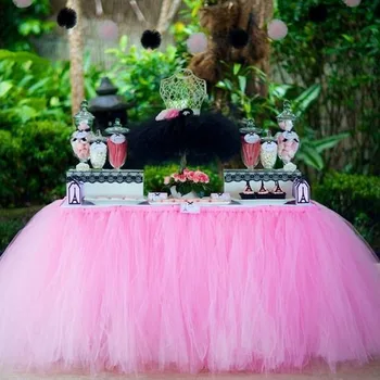 1pc 15 boja tila stol suknja DIY kutije posuđe suknje za vjenčanje dekoracije rođendana Baby Shower suveniri stranke tekstila