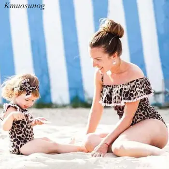 Kupaći kostim majka kćer 2019 леопардовое sexy body plaža odjeća mae e filha Family Look mama kćer mama i ja kupaći kostim C0321