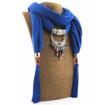 Ahmed etnički svila Buda perle Tibetanski srebrni privjesak sa šal ogrlice Za žene Novi Maxi ovratnik ogrlica Modni nakit