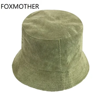 FOXMOTHER New Chapeau Femme zima black army zelena smeđa jednobojnu Samt kantu kape ribolov kape žene gospodo Gorro