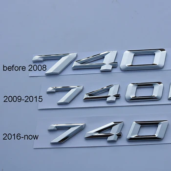 Kromirana slova, brojke amblem 730Li 740Li 750Li 760Li M730Li M740Li M750Li M760Li za BMW 2009-2019 stil automobila je prtljažnik naljepnica