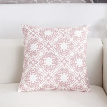 Čvrste geometrijske sjedalo pink siva plava ukrasni jastuci, bacanje jastuci pamučne jastučnice 45x45 jastučnice dekor
