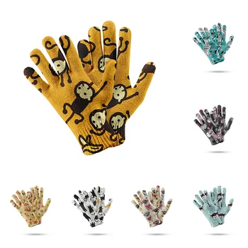 Novi crtani majmun Fox touchscreen rukavice 3D tiskani slatka Harajuku žene muškarci toplo protežu kukičane rukavice protiv klizanja ветрозащитные