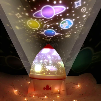 LED šarene raketni projektor žarulja sa zvijezdom Svemir je ocean rođendan pet noćno svjetlo poklon za prijatelja djece D30