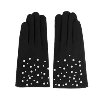 Zimske ženske kvalitetne bisera tople vunene rukavice za zaslon osjetljiv na dodir ženski zimski Zec kašmir vez zadebljanje vozačke rukavice
