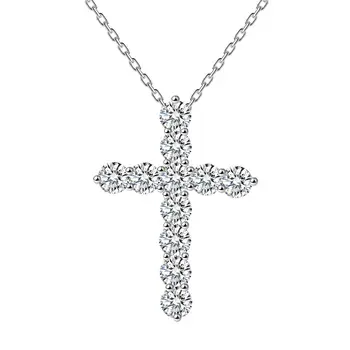 SDA Božićni poklon moda križ ženska ogrlica privjesak 3A CZ kamen inlay ogrlica nakit