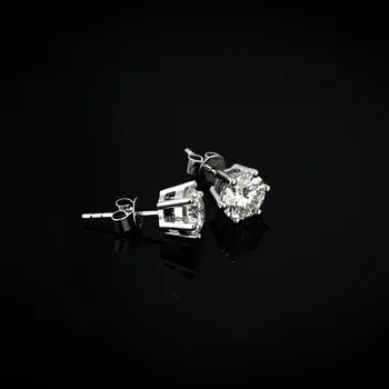 Klasični 925 srebro Moissanite 6 kandže romantični luksuzne naušnice Valentinovo poklon za jubilej