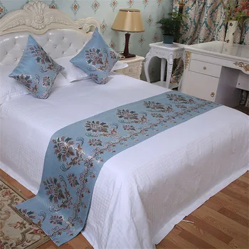 Klasični visoke kvalitete dom dekor plavi stol Trkač Europski luksuzni krevet tepih show room stol zastava kraj kreveta mat ručnik