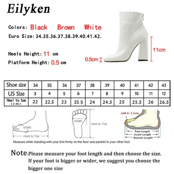 Eilyken visoke kvalitete zmija ispis umjetna koža kvadratnom čarapa žene čizme moda Zip debele visoke štikle seksi ženske cipele