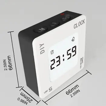 Višenamjenski DIY time management Pomodoro timer kreativni kvadratnom alarm dojava vibracijom treperi žaruljica timer podsjetnik