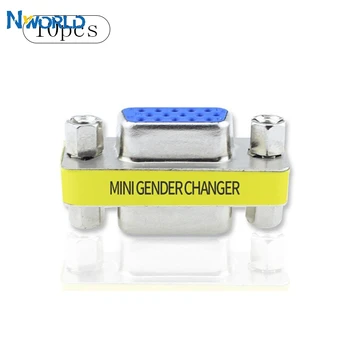 Nworld 10pcs 15 Pin SVGA Konektor DB HD New 15 VGA ili SVGA KVM Female to Female Gender Changer Adapter