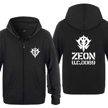 Zeon UC0069 logo animacija veste muški 2018 Gospodo munje s kapuljačom runo hoodies cardigans
