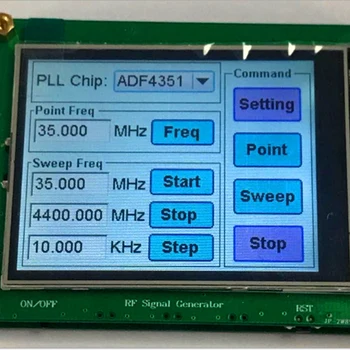 35-4400M ADF4351 izvor rf signal generator signala val / točka učestalost kliknite Sn LCD zaslon upravljanje