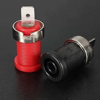 200pcs Binding Post Banana Jack connector for 4mm Safety protection Plug Red + Black