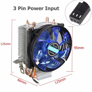 LED Cooler za Cpu ventilator hladnjaka bakar za Intel LGA775 / 1156 / 1155 za AMD AM2/AM2+ / AM3 radijator stolno računalo